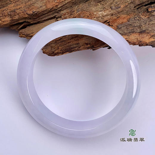 派瑞翡翠 翡翠手镯 糯种 紫色 商品图3