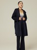 羊绒双面呢针织相拼大衣 SJF94W160K 商品缩略图1