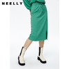 NEELLY纳俪商场同款2022秋季新款松紧腰半身裙女下摆开叉中长款裙N22091E01140 商品缩略图2
