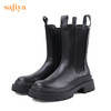 【新品特惠】safiya/索菲娅秋冬酷飒2022冬季新款英伦防泼水厚底增高切尔西靴SF24116091 商品缩略图11