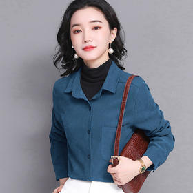 2022秋磨毛宽松遮肉显瘦加厚外搭长袖衬衫 TYL2018