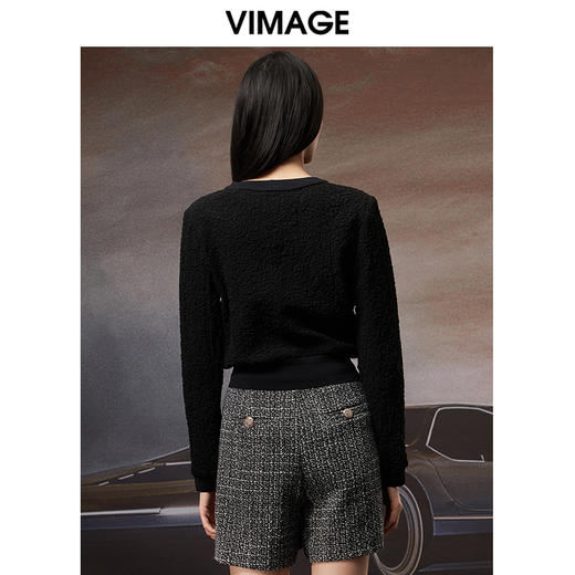 VIMAGE纬漫纪秋季新款百搭修身显瘦开衫外套V1813416 商品图5