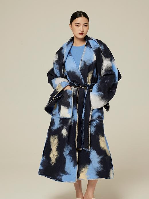 羊绒桑蚕丝手工毛毡女式大衣 SJF94W291W 商品图0
