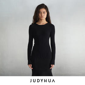 JUDYHUA 背拼接绳设计针织上衣