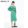 NEELLY纳俪商场同款撞色翻领套头卫衣女字母印花短款上衣简约秋季N22091J01127 商品缩略图1