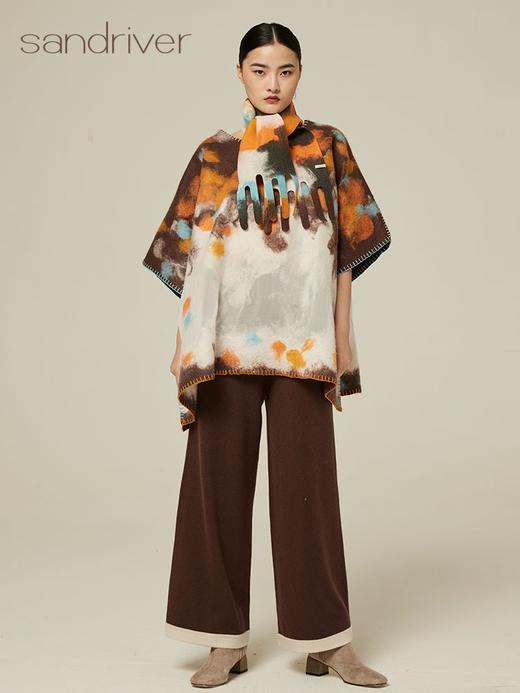 羊绒手工毛毡小围巾 SJF94P271W 商品图0