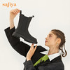 【新品特惠】safiya/索菲娅秋冬酷飒2022冬季新款英伦防泼水厚底增高切尔西靴SF24116091 商品缩略图0