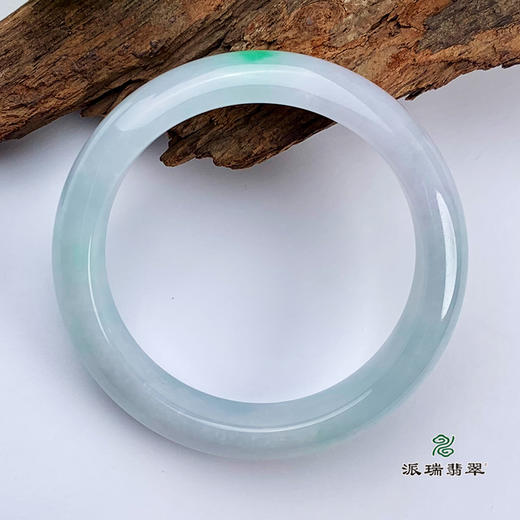 派瑞翡翠 翡翠手镯 糯种 紫色 飘翠 商品图3