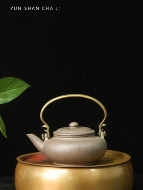 仿古提壶青段泥紫砂壶纯手工宜兴300毫升