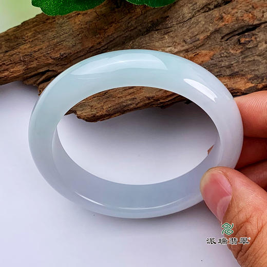 派瑞翡翠 翡翠手镯 糯种 紫色 飘花 商品图2