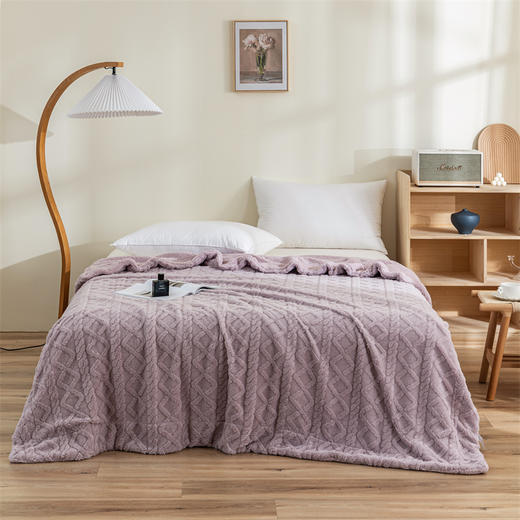 【浓浓暖意 裸睡柔滑】塔芙蓉毛毯 持久保暖 持久恒温 双面柔软 整夜舒适睡眠 商品图2