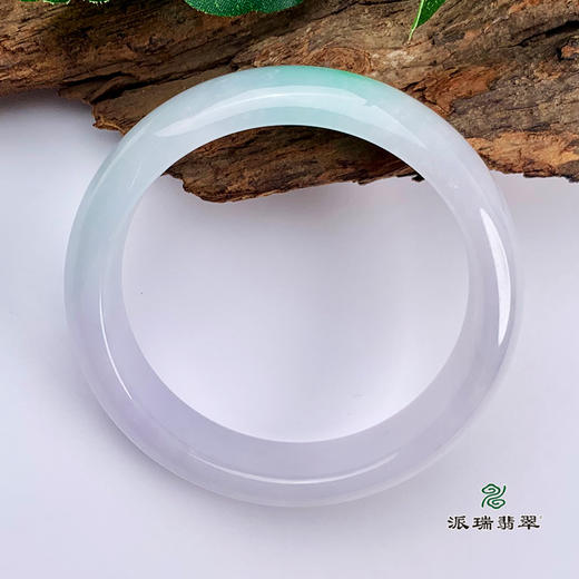 派瑞翡翠 翡翠手镯 糯种 紫色 飘翠 商品图4
