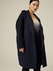 羊绒双面呢针织相拼大衣 SJF94W160K 商品缩略图3