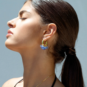 北京仓｜Annele-Wavy Baby-淡蓝色 耳环［芬兰设计师］