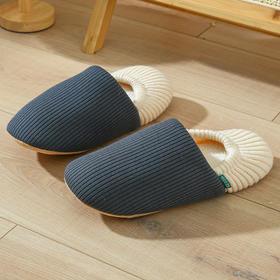 男女冬拖鞋 | 秋冬两穿包跟棉拖/静音软底地板拖 情侣保暖拖鞋 4色