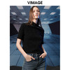 VIMAGE纬漫纪秋季新款半高领纯色舒适套头小上衣V1813418 商品缩略图3