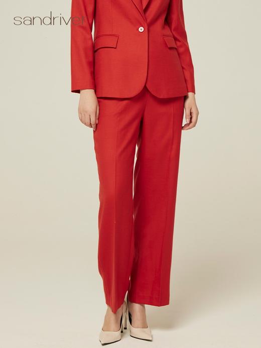 精纺羊绒女士直筒裤 SJF94K643W 商品图1