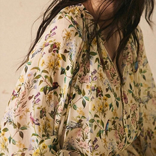 裁缝学苑AQ95春夏新款法式V领长袖衬衫上衣纸样女装小衫碎花打板 商品图4