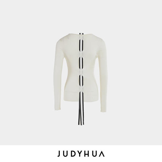 JUDYHUA 背拼接绳设计针织上衣 商品图7