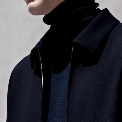 Stylbiella 羊毛马海毛藏蓝色干部公务夹克 商品图3