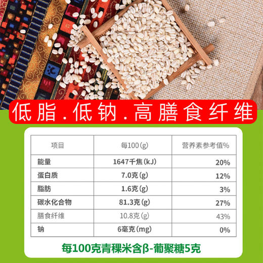 【糖友/胖友/三高人群可食用主食】西藏青稞米 商品图1