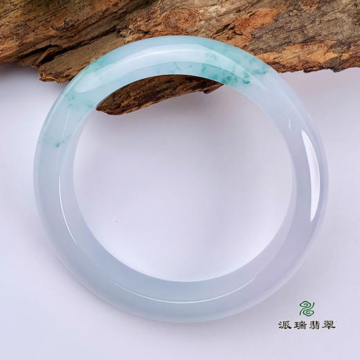 派瑞翡翠 翡翠手镯 糯种 飘花 商品图3
