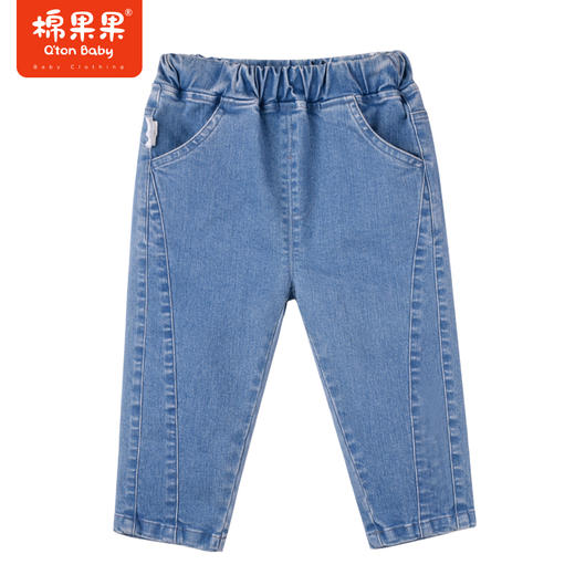 商场同款棉果果秋季新款男女童休闲百搭经典弹力牛仔长裤M312200222527 商品图0