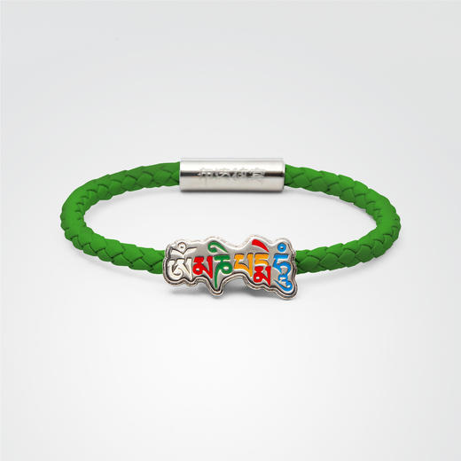 布达拉宫银填彩六字真言手绳 商品图5