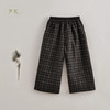 【马克珍妮 芦芙】秋装新款 女童羊毛呢子格纹阔腿裤221805 商品缩略图2