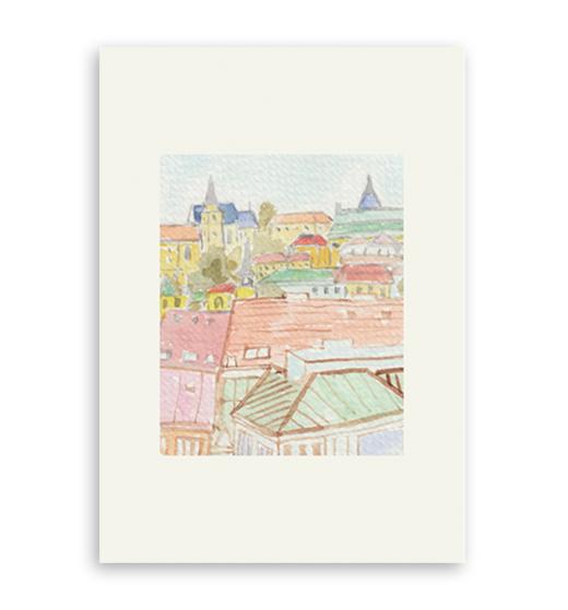 四个八拍丨「布拉格」水彩画 商品图0