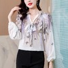 新款气质，美好印花雪纺衫立体飘带轻盈宽松衬衫KQL-8213 商品缩略图2