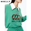 NEELLY纳俪商场同款撞色翻领套头卫衣女字母印花短款上衣简约秋季N22091J01127 商品缩略图3