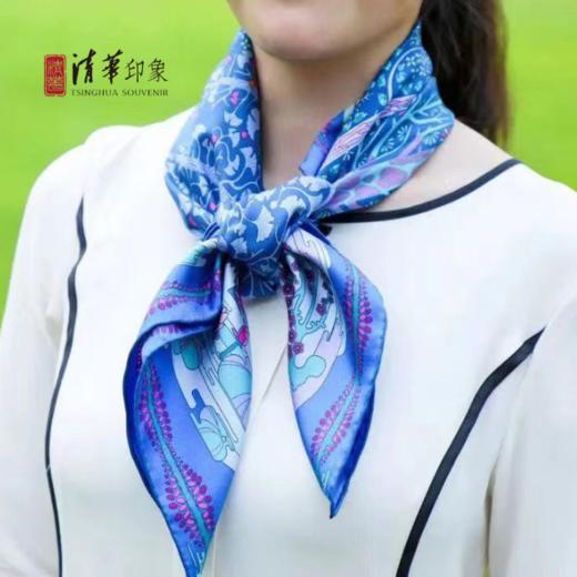清华水木拾萃-生生不息款方丝巾 商品图5