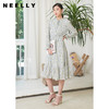 NEELLY纳俪商场同款甜美木耳边碎花连衣裙女收腰A字裙中长裙百搭N22074Y04432 商品缩略图1