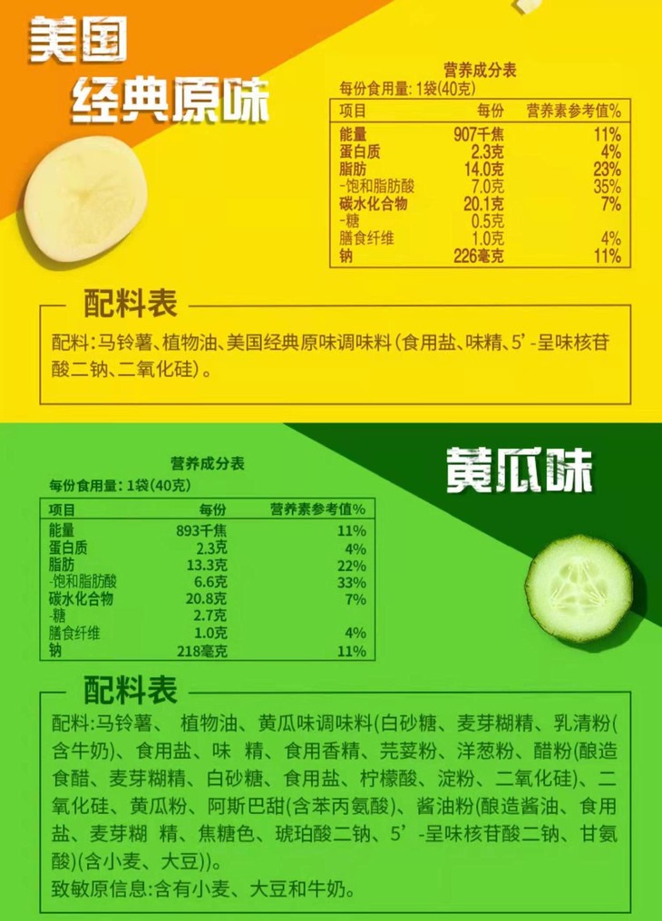 乐事薯片包装大小对比图片