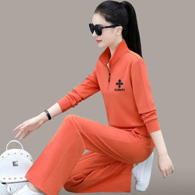 SP63-5517新款时尚气质休闲立领长袖卫衣运动阔腿裤两件套