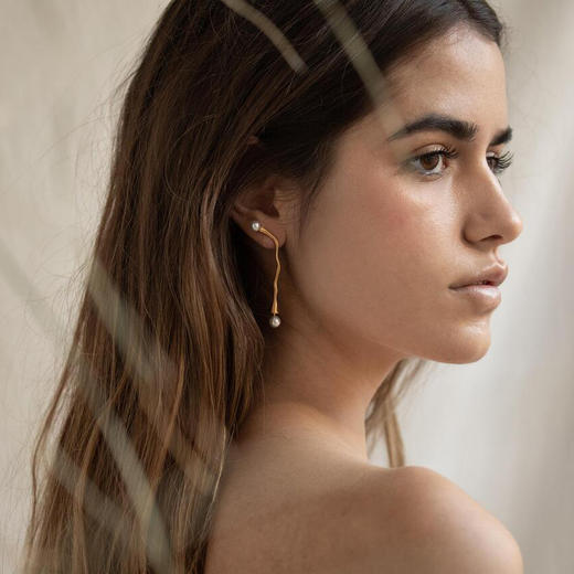 北京仓｜Joidart-Eclat-Murano玻璃珍珠 长耳环［西班牙设计师］ 商品图0