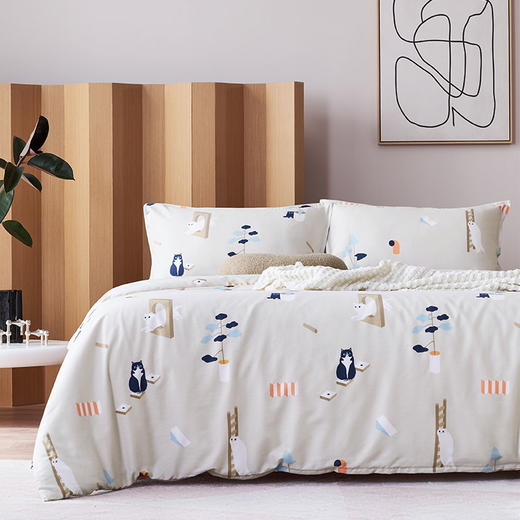 【幸运土猫】迷踪喵如茉全棉纯棉猫三四件套件柔软被套原创设计 商品图6