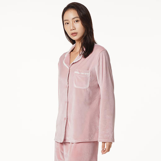 都市丽人生活家居女士丝绒套装丝绒厚家居服长袖睡衣LH21K2 商品图1