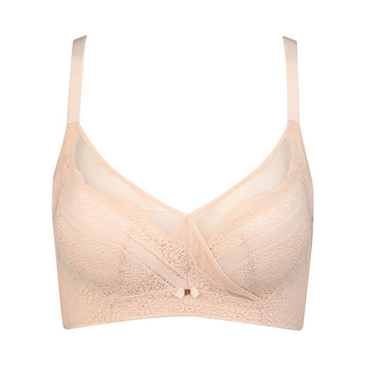 都市丽人自然舒适B杯常规内衣蕾丝薄3/4杯文胸三排扣树脂胶圈LB229G 商品图4