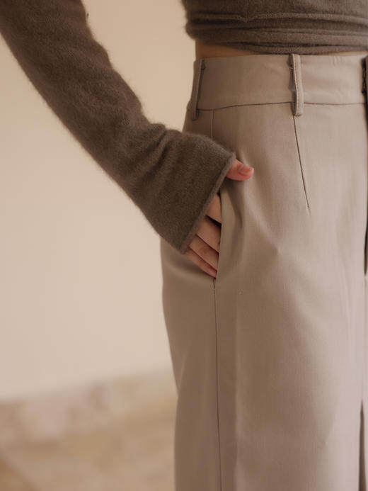 HeyDress西装半身裙女秋季高腰显瘦开叉设计中长半裙气质一步裙子 商品图2