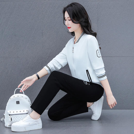 网红大码棒球服运动套装女春秋季2022新款中年妈妈休闲装TRFB7510 商品图6