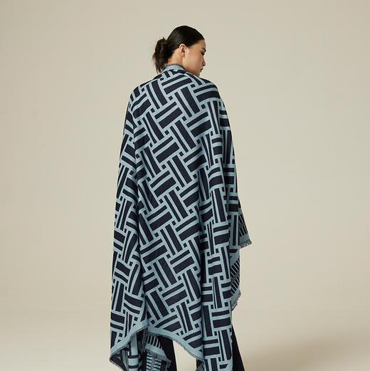 羊绒羊毛提花披肩 SJF94P631W 商品图2