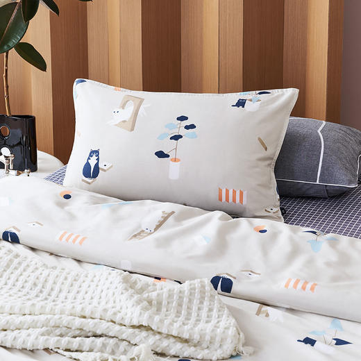 【幸运土猫】迷踪喵如茉全棉纯棉猫三四件套件柔软被套原创设计 商品图3