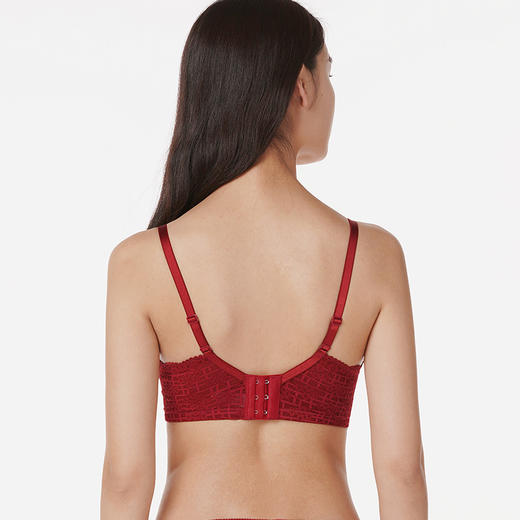 都市丽人自然舒适B杯常规内衣蕾丝薄3/4杯文胸三排扣软脂胶圈LB22G5 商品图3