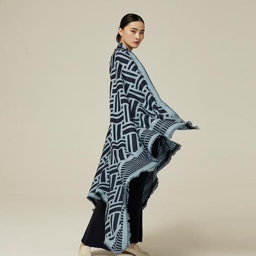 羊绒羊毛提花披肩 SJF94P631W 商品图1