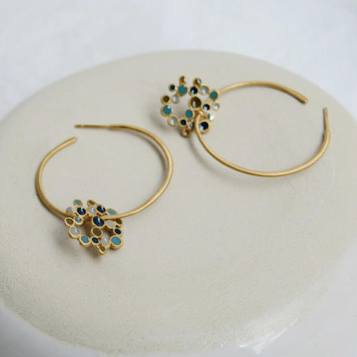 北京仓｜Joidart-Candy Moon-蓝色 珐琅 耳环［西班牙设计师］ 商品图2