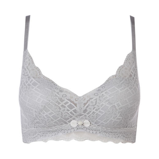 都市丽人自然舒适B杯常规内衣蕾丝薄3/4杯文胸三排扣软脂胶圈LB22G5 商品图7