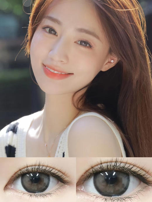 Ticcmay·年抛 冷盐灰棕 满屏的少女感；别说拍结婚照结婚当天到它都不会失望！备注双眼度数 商品图1