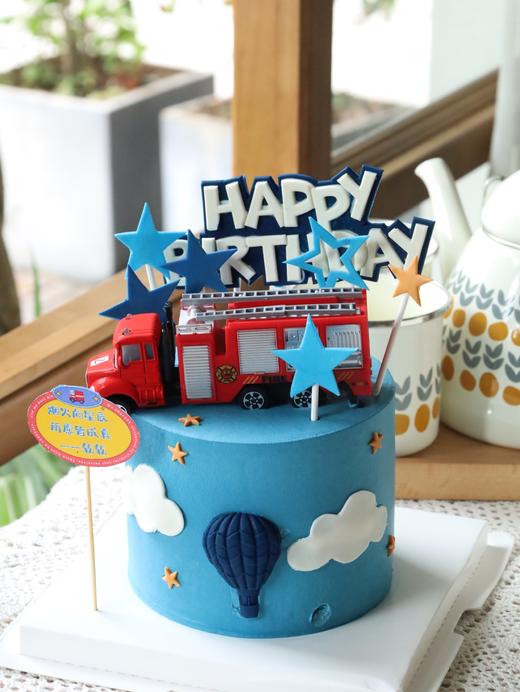 蓝色系消防车（卡片可以更改） 商品图3